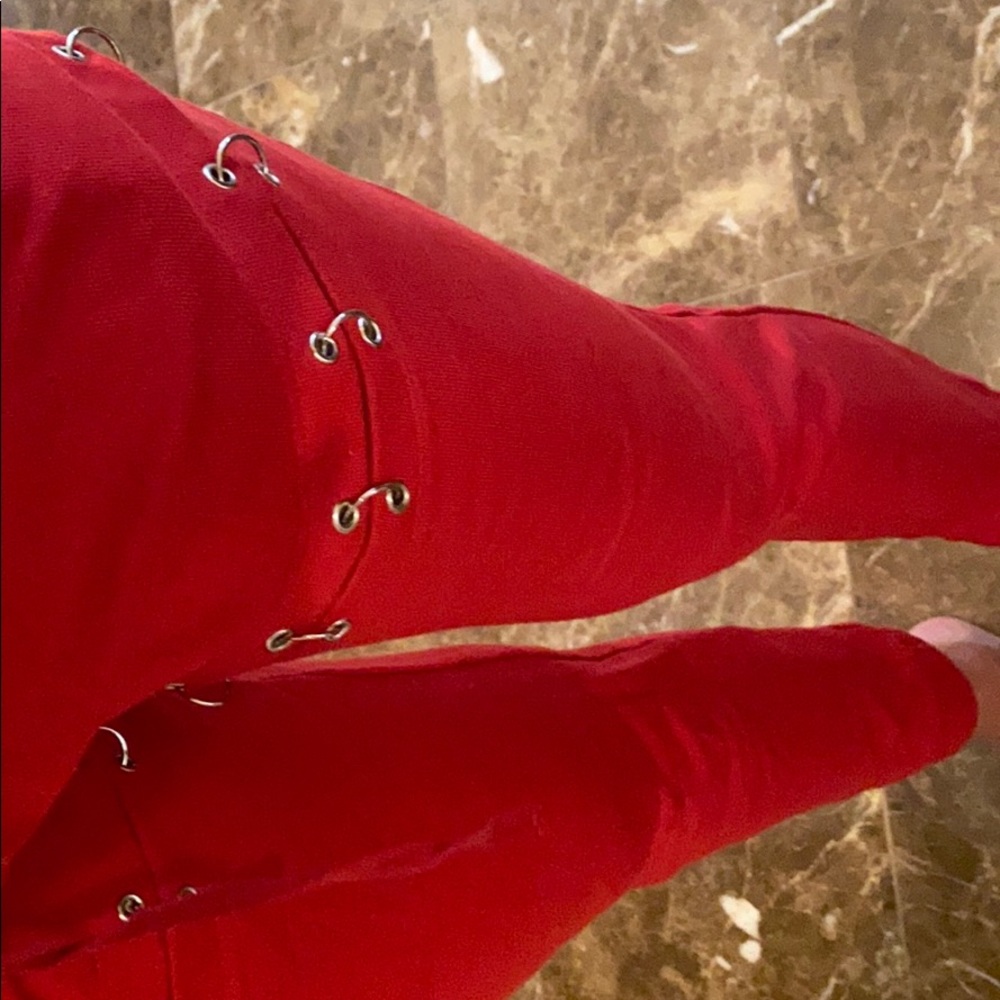 Red Tobi Joggers